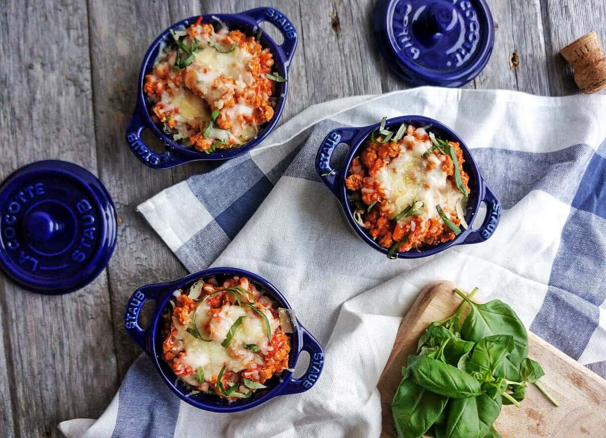 baked spaghetti squash cocottes 