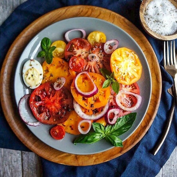 Heirloom Tomato Salad with Marinated Onions | when a salad looks this good, who needs an entree?