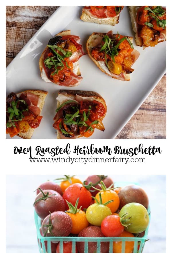 Rainbow Heirloom Tomato Bruschetta