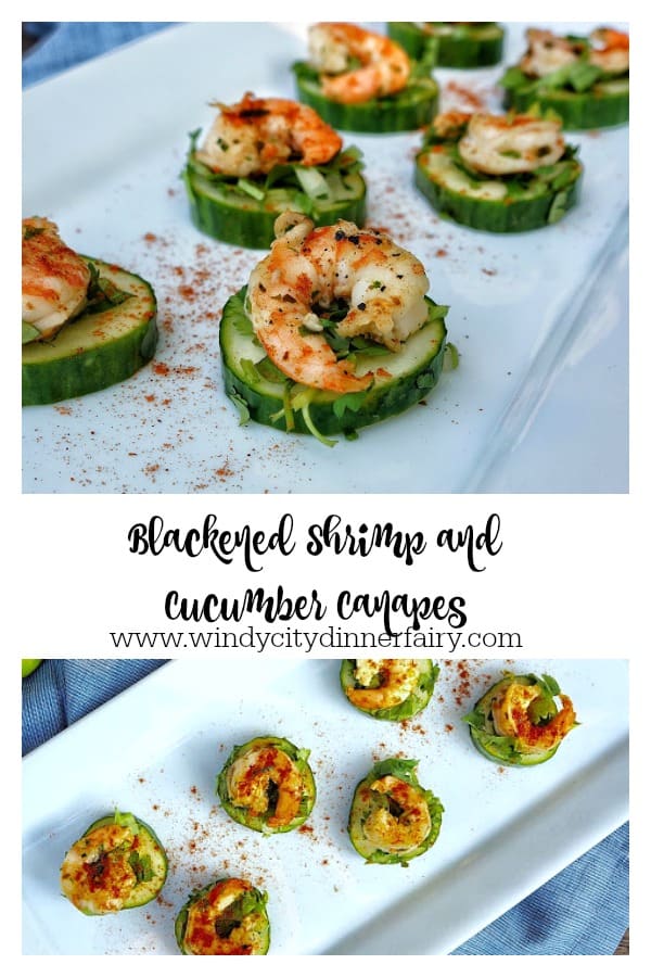 Shrimp Cucumber Canapes | light and healthy bites that only take a few minutes to make! 