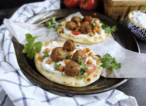 Meatball Gyros with Tzatziki | Serve these with simple cucumber tomato salad and creamy tzatziki sauce for a perfect lunch! 