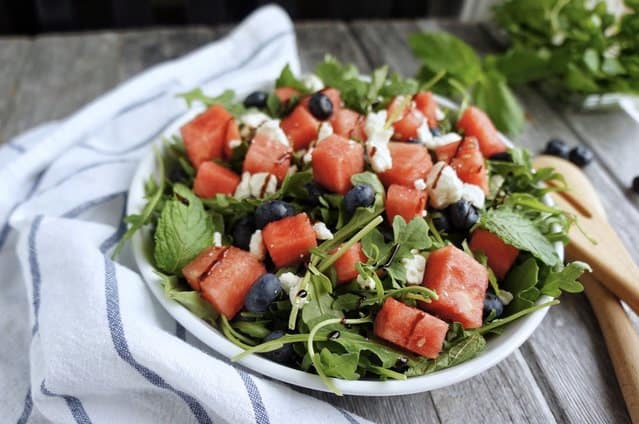 Watermelon and Arugula Salad | Satisfy your sweet tooth the healthy way with this summer salad!