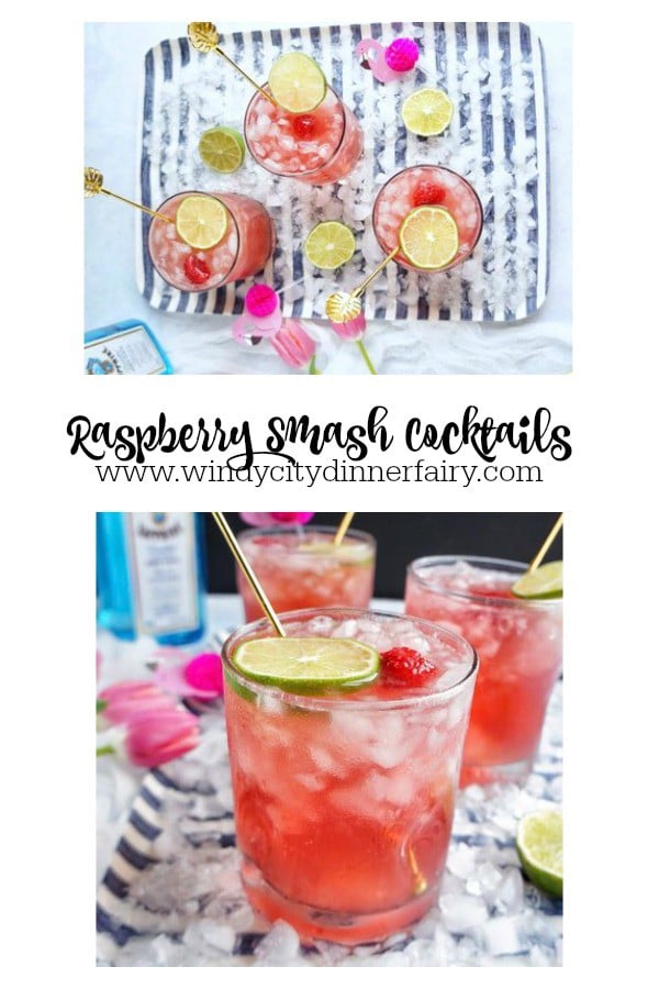 Kick up your feet, invite over some friends, and serve up these delicious raspberry smash cocktails. 