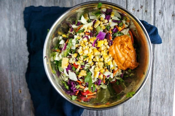 Smoky Summer Slaw | This coleslaw is loaded with smoky chipotle flavors and is perfect for any cookout or BBQ. It pairs well with fajitas, burgers, and so many other dishes! 