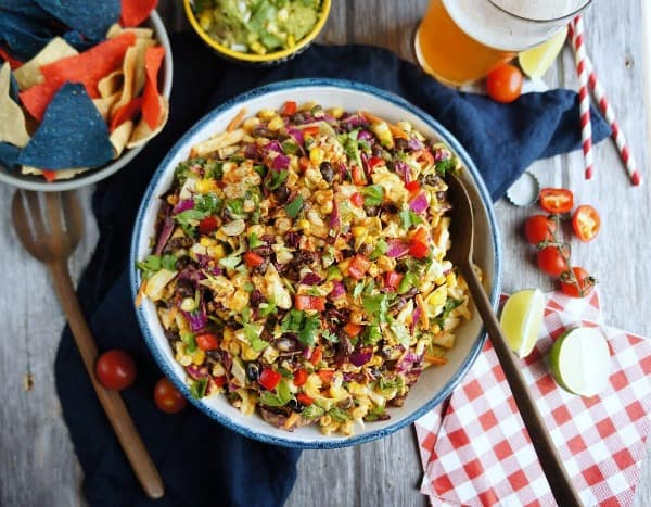 Smoky Summer Slaw | This coleslaw is loaded with smoky chipotle flavors and is perfect for any cookout or BBQ. It pairs well with fajitas, burgers, and so many other dishes!