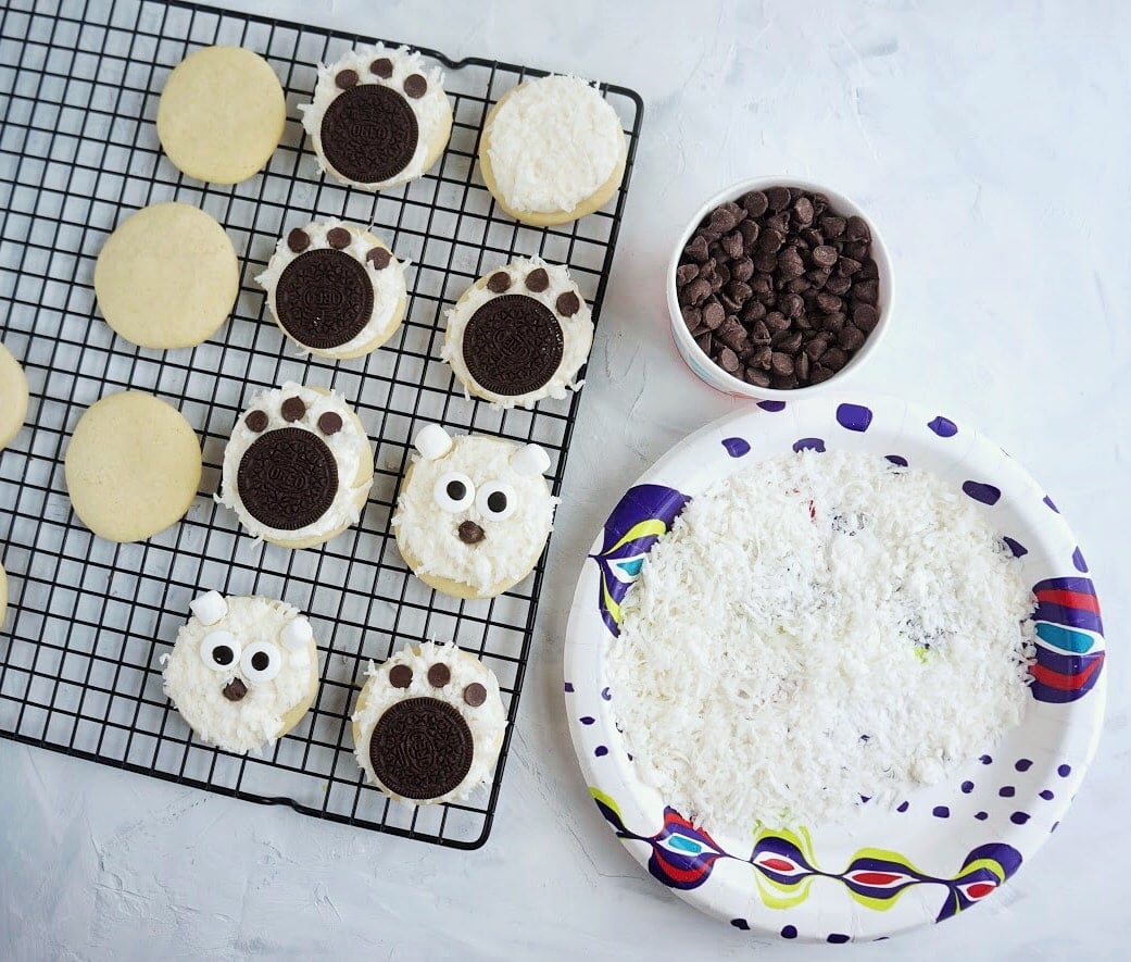 Polar bear sugar cookies