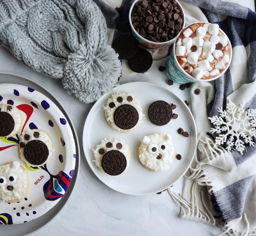 Polar bear sugar cookies