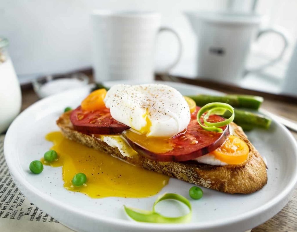 Heirloom Tomato Toast with Poached Egg - The Windy City Dinner Fairy