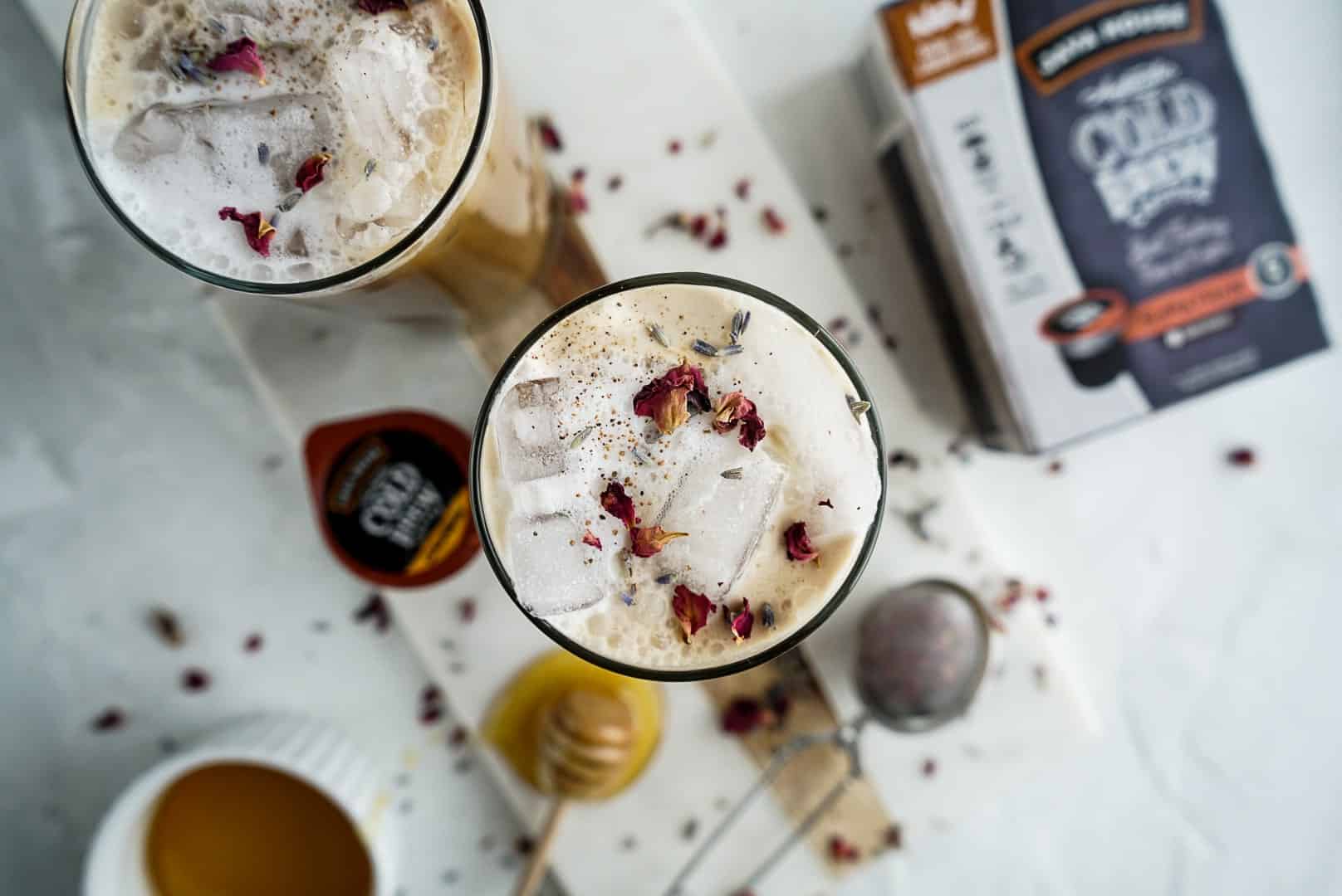 Lavender Cold Brew Latte - The Wooden Skillet