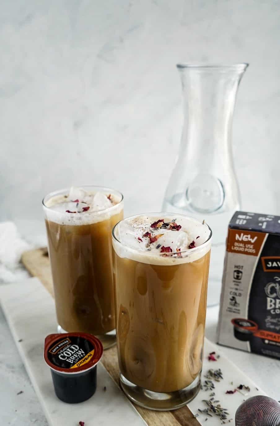 Lavender Cold Brew Latte - The Wooden Skillet