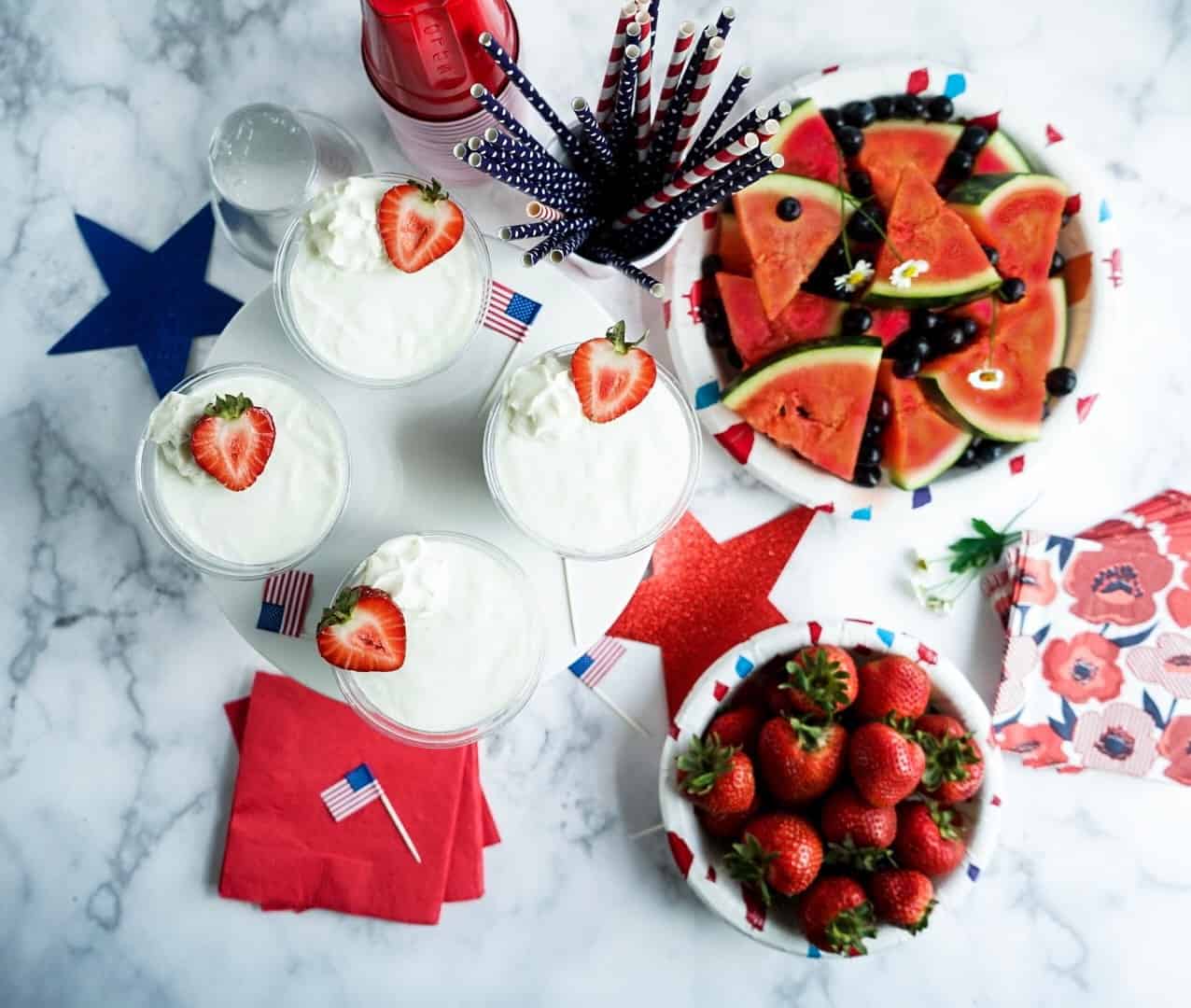 Stars and Stripes Frozen Yogurt Cups