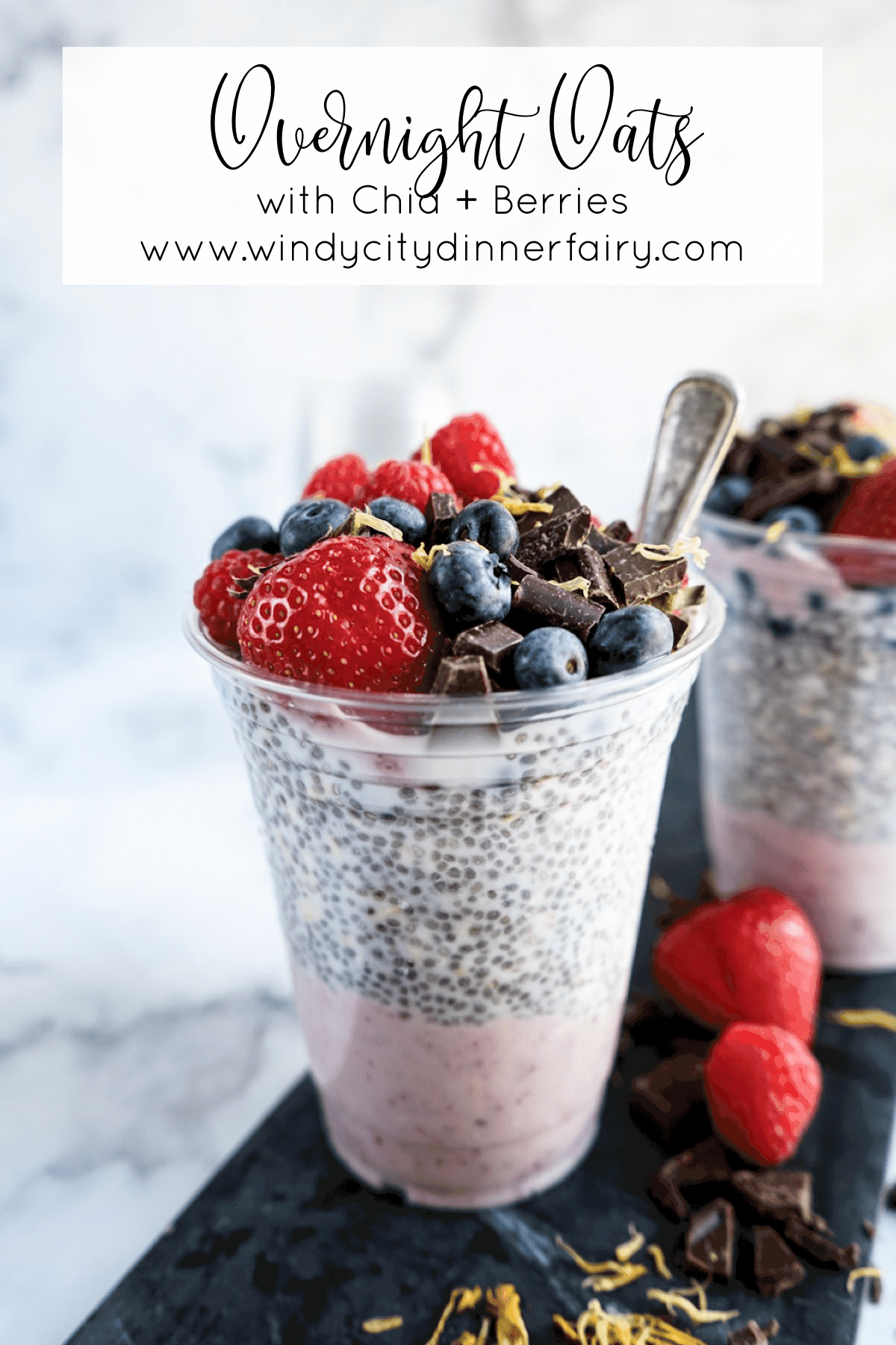 Overnight Oats with Chia + Berries - The Windy City Dinner Fairy