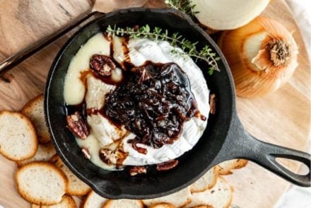 baked brie with onions