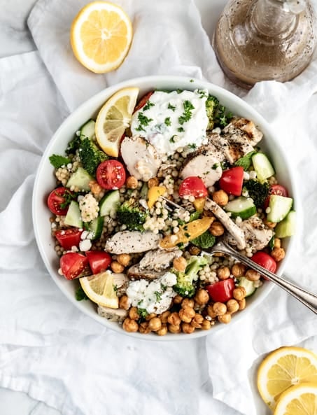 greek chicken bowl tossed 