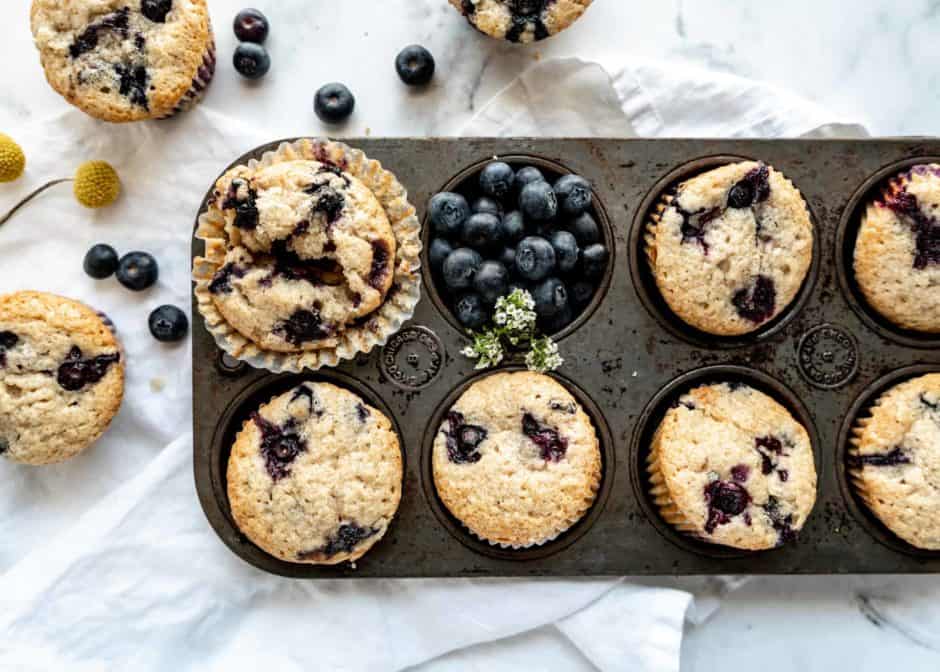 Bakery Style Blueberry Muffins - The Windy City Dinner Fairy
