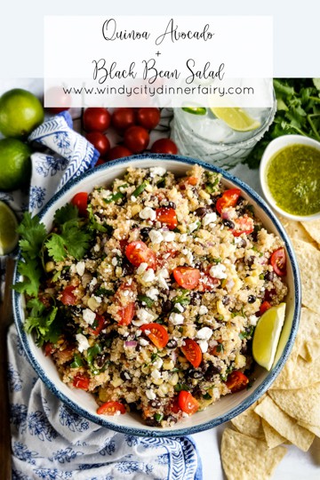 Quinoa Black Bean and Avocado Salad