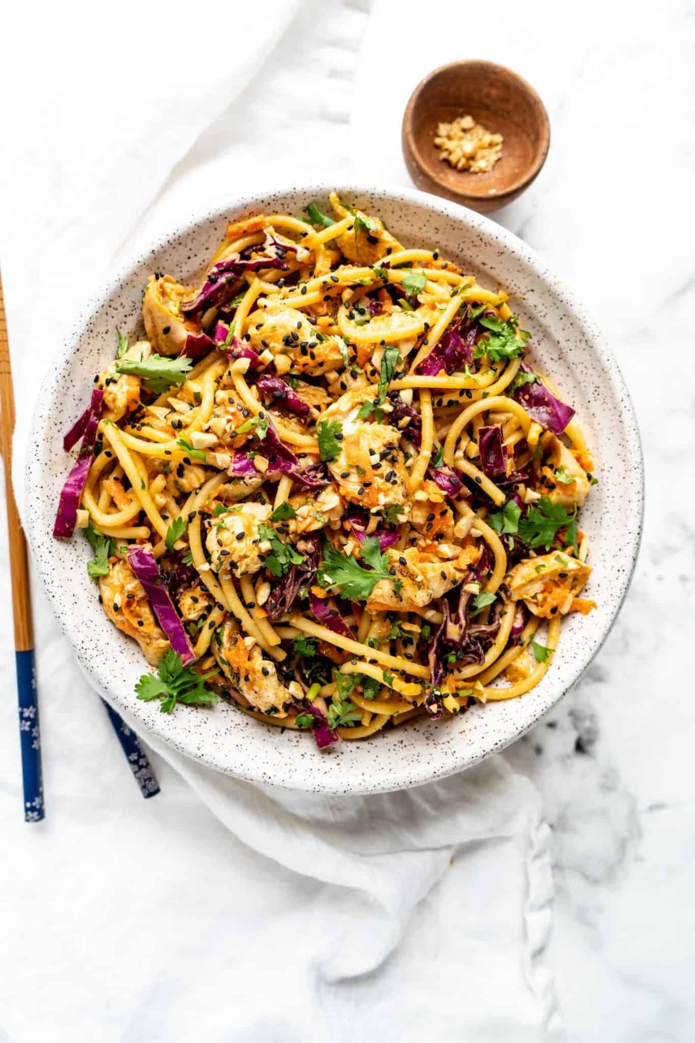 15 Minute Noodles with Spicy Peanut Sauce Windy City Dinner Fairy