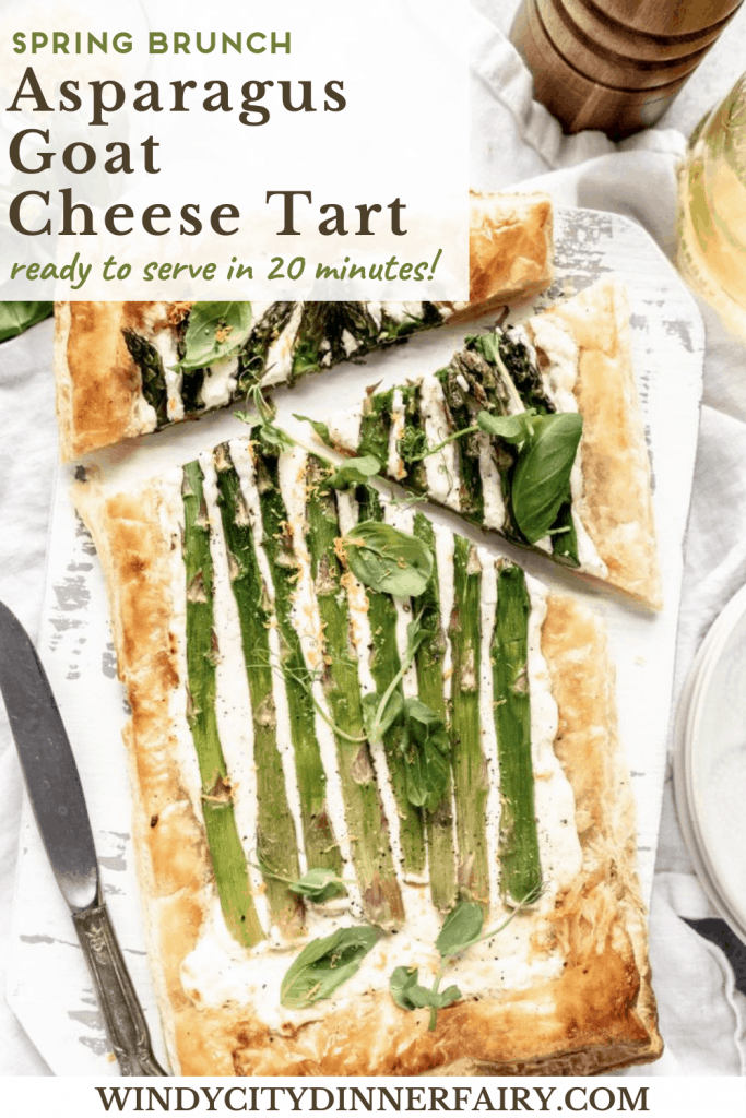 Asparagus Goat Cheese Tart - The Windy City Dinner Fairy