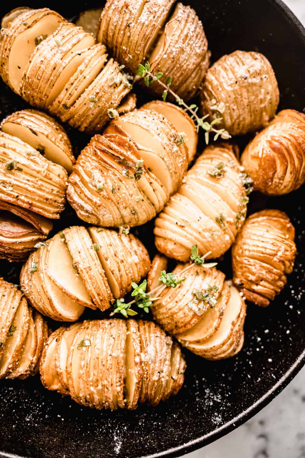 Truffle Parmesan Hasselback Potatoes - The Windy City Dinner Fairy