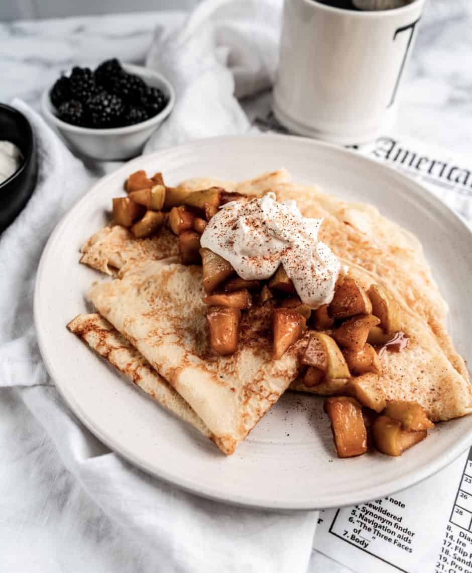 Crepes Recipe with Easy AppleCinnamon Filling Windy City Dinner Fairy