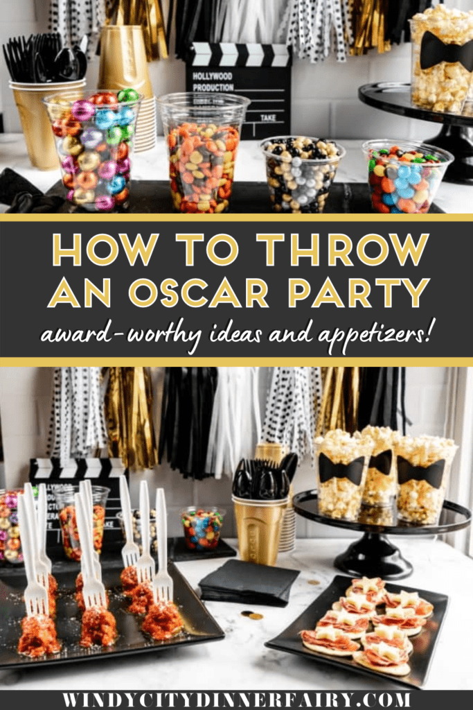 Black, White & Gold Oscars Inspired Party Ideas - Party Ideas