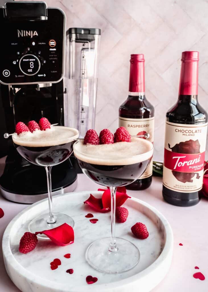 Raspberry Chocolate Espresso Martini - The Healthful Ideas