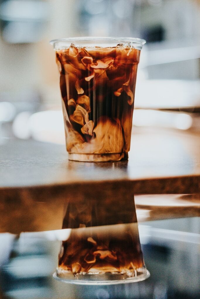 long island iced coffee on countertop