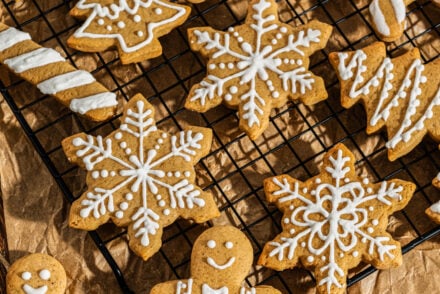 write alt text for this image using Frosted gingerbread cookies